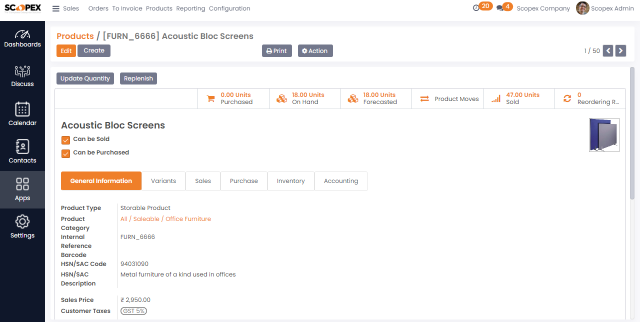 sales application